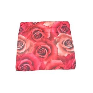 Basha Scarves Rose Print Square Scarf